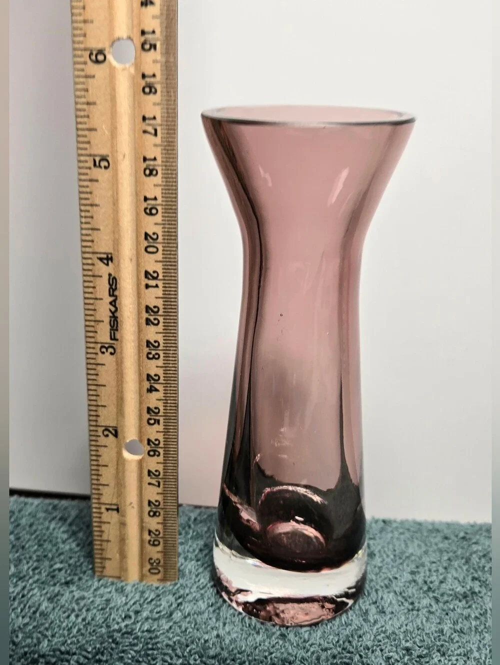 Vintage Style Amethyst Purple Heavy Art Glass Vase